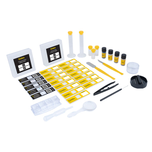 Inverted microscope slides and accessories included