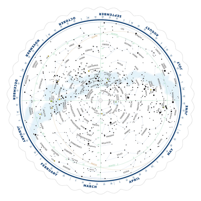 Tirion Double-Sided Multi-Latitude Planisphere with Astro R-Lite