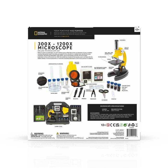 National Geographic 300x-1200x Microscope with Hard Case