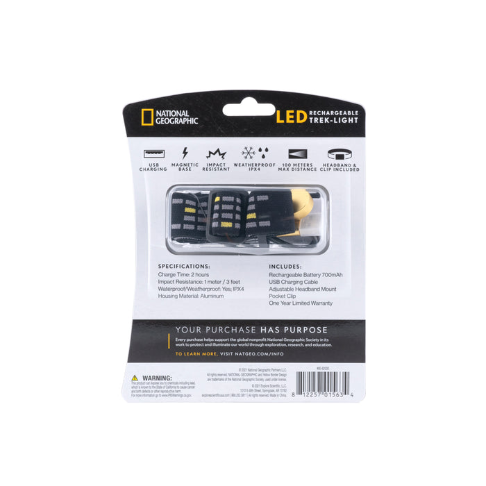 National Geographic LED Headlight Rechargeable