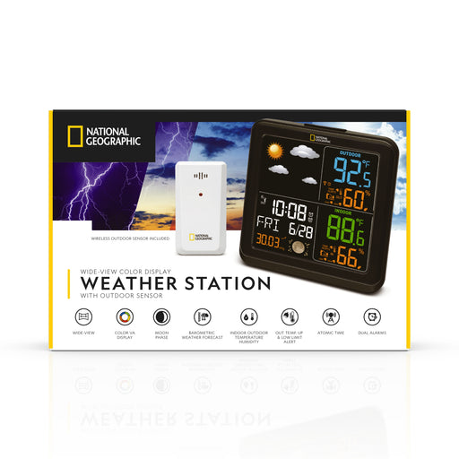 National Geographic Wide-View Display Weather Station with Outdoor Sensor