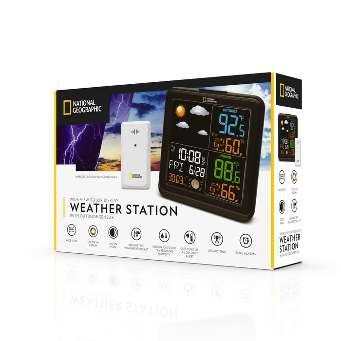 National Geographic Wide-View Display Weather Station with Outdoor Sensor